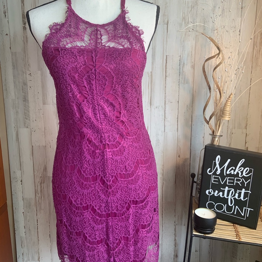 Free People lace razor back dress. Size M
